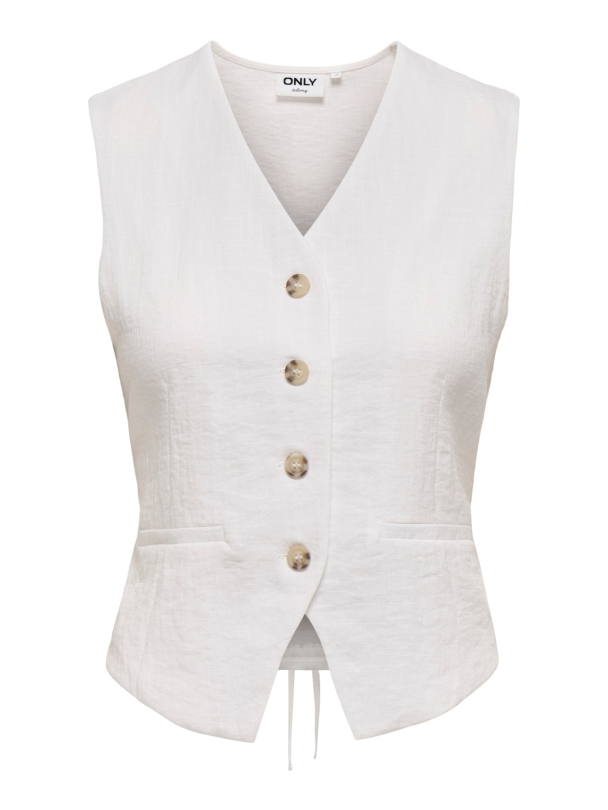 ONLITA S/L LINEN LOOK WAISTCOAT TLR - Image 1