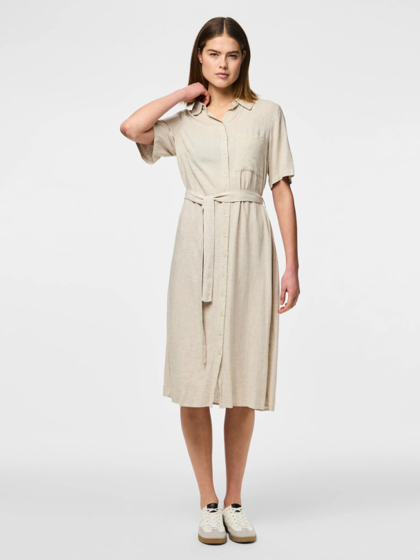 PCPIA 2/4 MIDI SHIRT DRESS WVN NOOS - Image 3