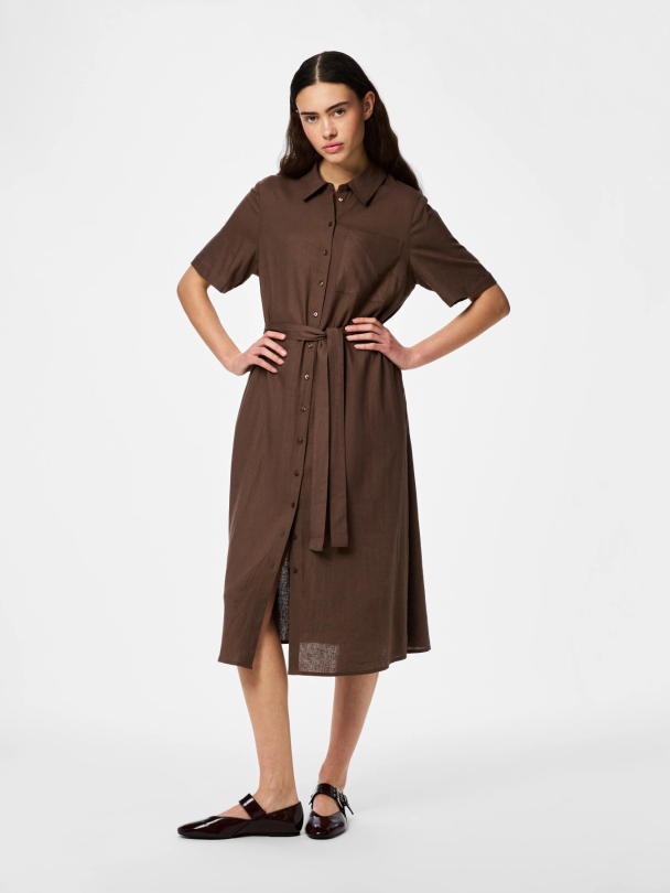PCPIA 2/4 MIDI SHIRT DRESS WVN NOOS - Image 4