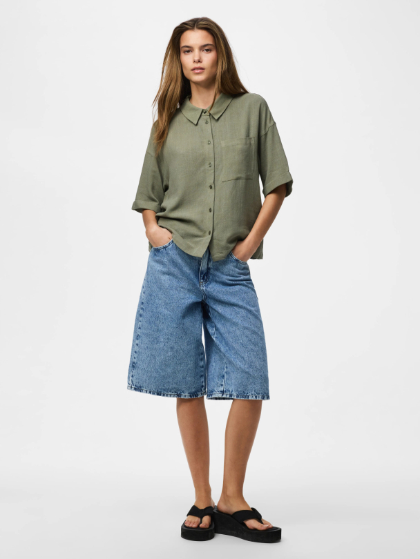 PCVINSTY SHORT 2/4 SHIRT WVN - Image 4
