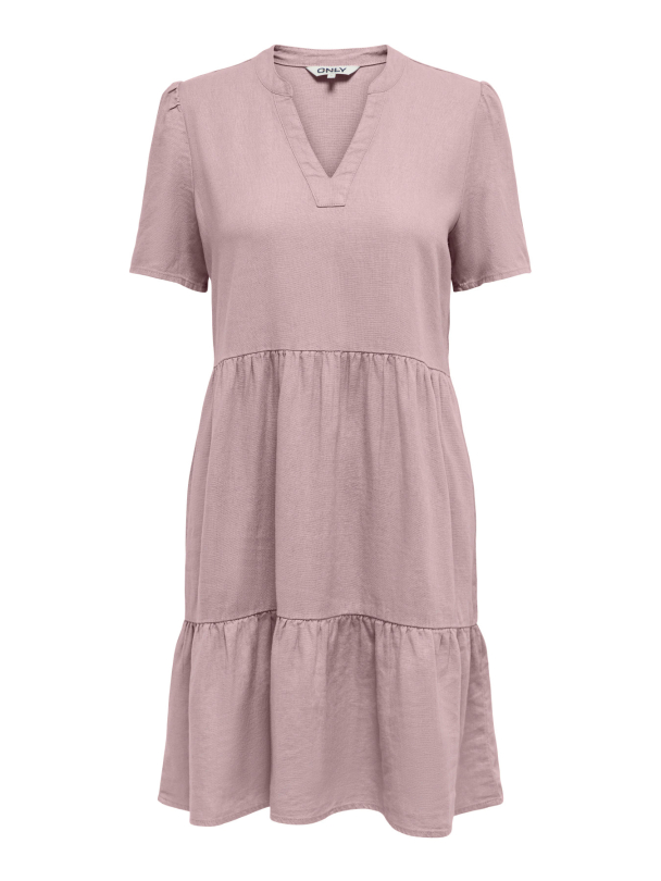 ONLTIRI-GOA SS V-NEC LIN BL DRESS CC PNT - Image 1