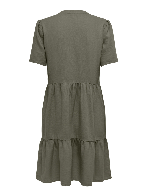 ONLTIRI-GOA SS V-NEC LIN BL DRESS CC PNT - Image 2