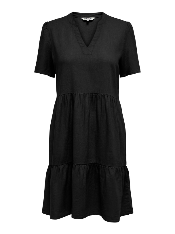 ONLTIRI-GOA SS V-NEC LIN BL DRESS CC PNT - Image 1