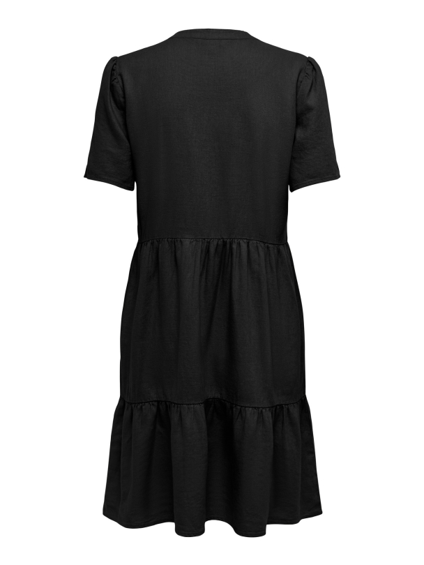 ONLTIRI-GOA SS V-NEC LIN BL DRESS CC PNT - Image 3