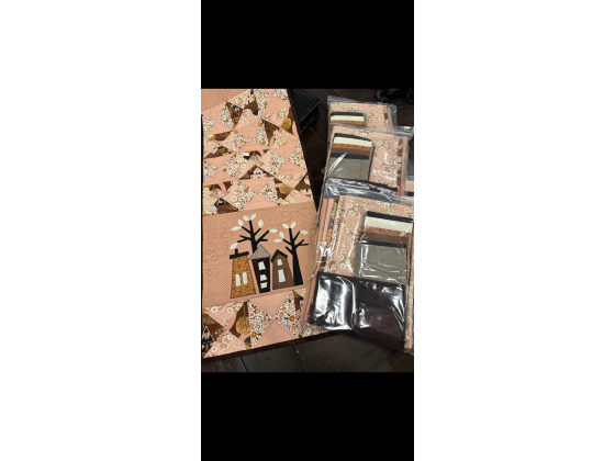 13 Nabolag Stoffpakke  fersken/ lakse farge