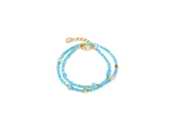 Bracelet Joyful Colours Flex Gold & Turquoise