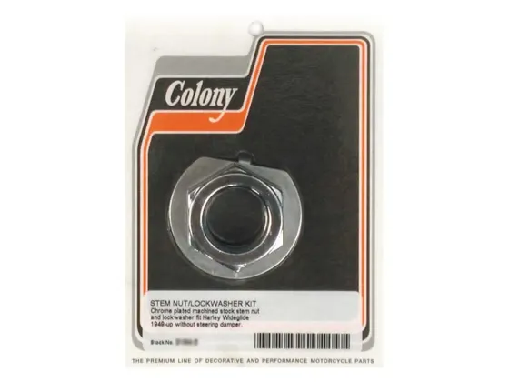 Fork stem nut & lock washer kit.