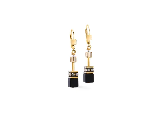GEOCUBE Golden Onyx Earrings