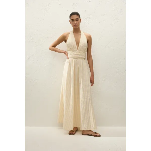 Lido Maxi Dress - Butter Textured Gingham