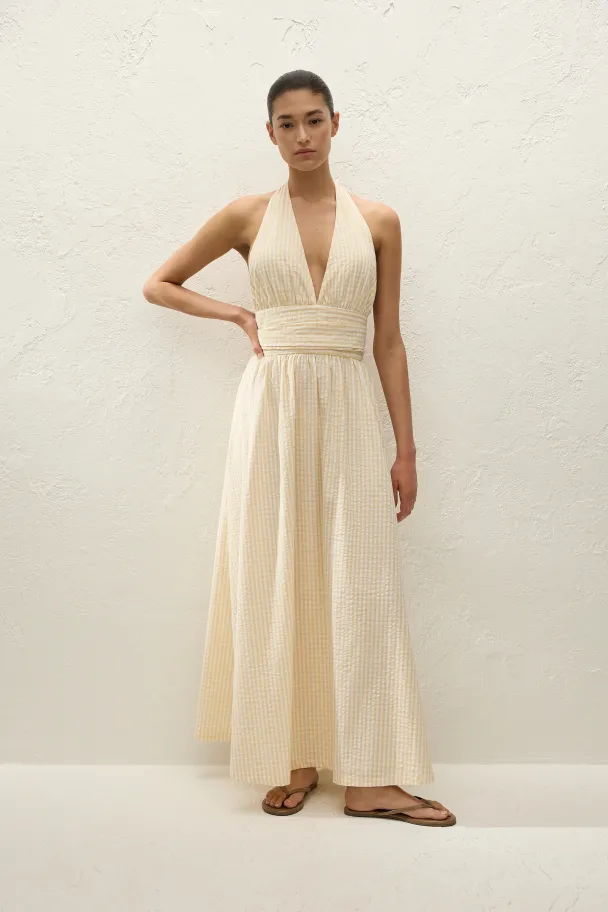 Lido Maxi Dress - Butter Textured Gingham - Image 1