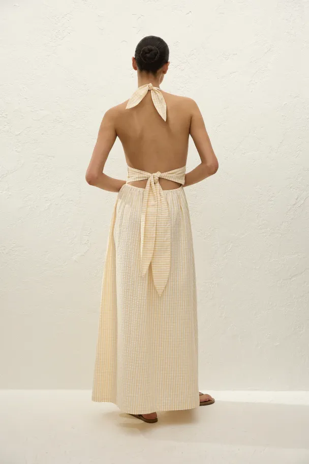 Lido Maxi Dress - Butter Textured Gingham - Image 3