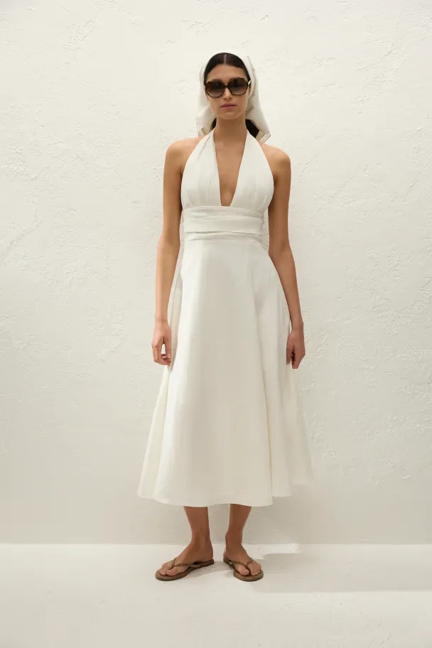 Bianca Midi Dress - White  - Image 1