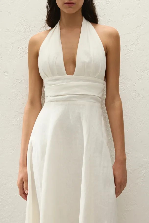 Bianca Midi Dress - White  - Image 3