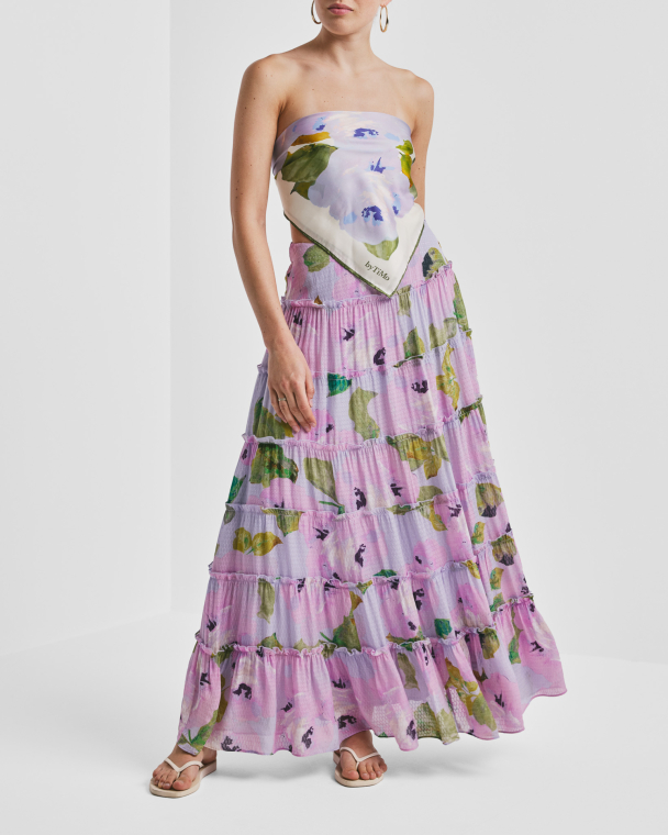 Silk Scarf Small - Celeste - Image 3