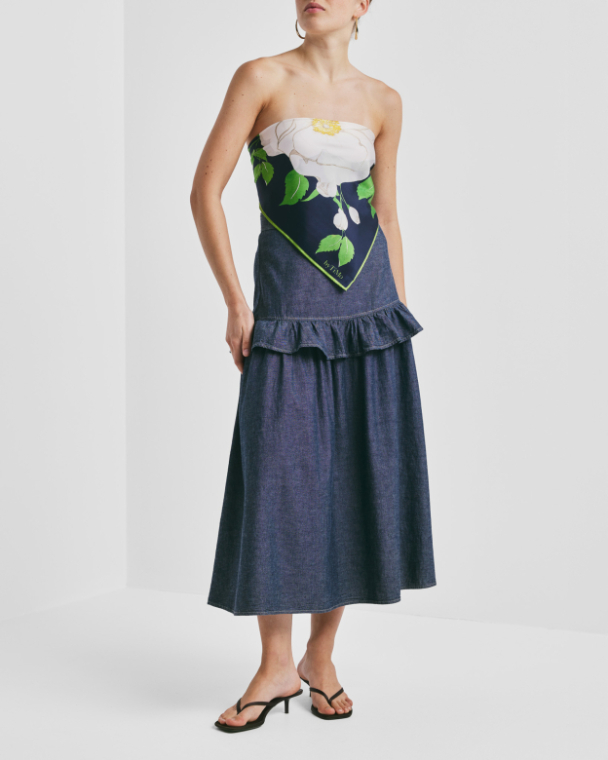 Silk Scarf Small - Riviera - Image 2