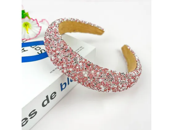 H&aring;rb&oslash;yle - Rhinestones & Pearls, Rosa