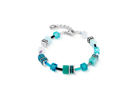 GEOCUBE Bracelet Iconic Teal Silver
