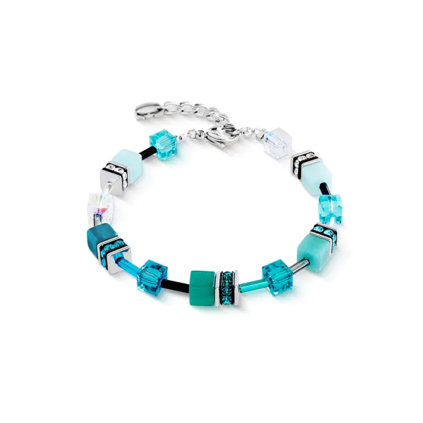 GEOCUBE Bracelet Iconic Teal Silver