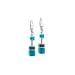 GEOCUBE Earrings Iconic Teal Silver