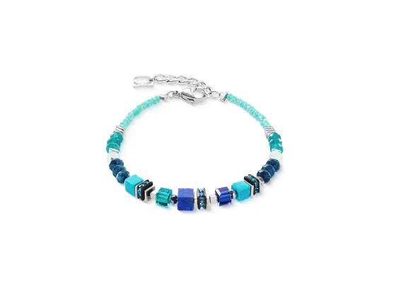 Bracelet Wave Precious Flow Silver & Teal