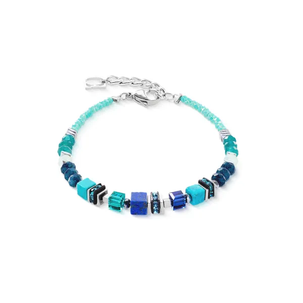 Bracelet Wave Precious Flow Silver & Teal
