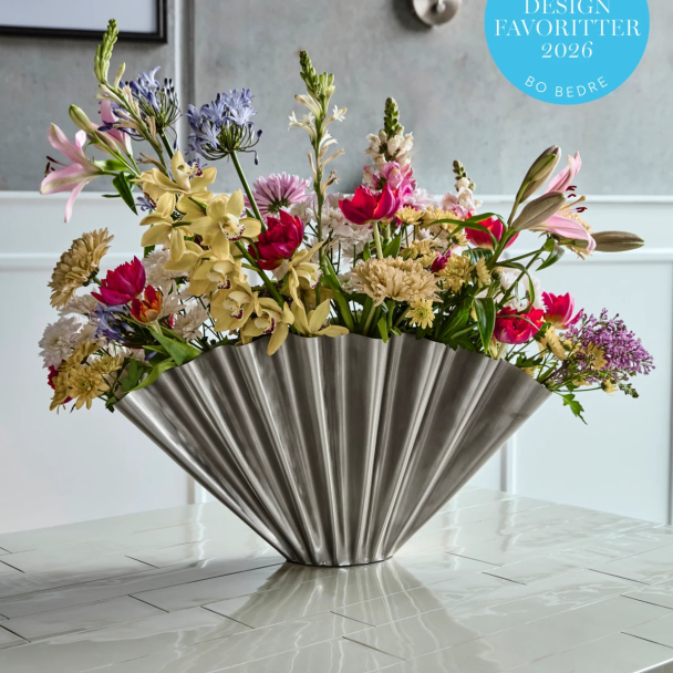Vase, HDFlood - Brushed Silver Finish  - Image 2