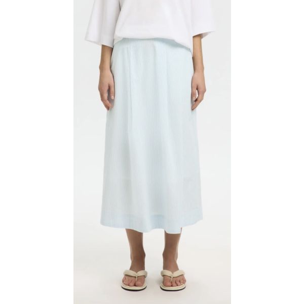 Hannah Midi Skirt - Cashmere Blue Stripe 