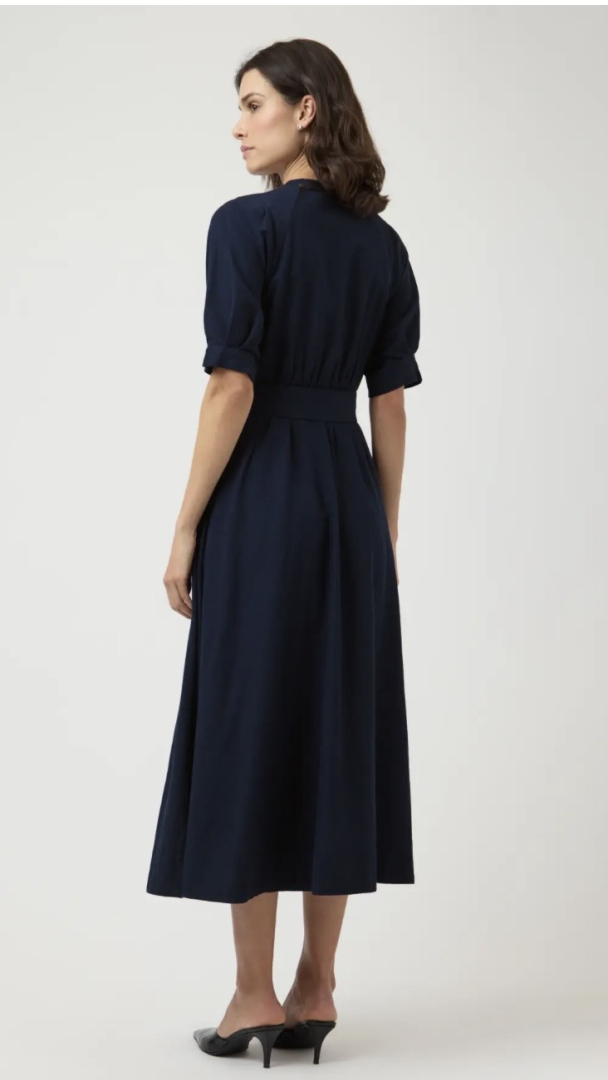 Maruma 2/4 Long Dress - Navy Blazer  - Image 3