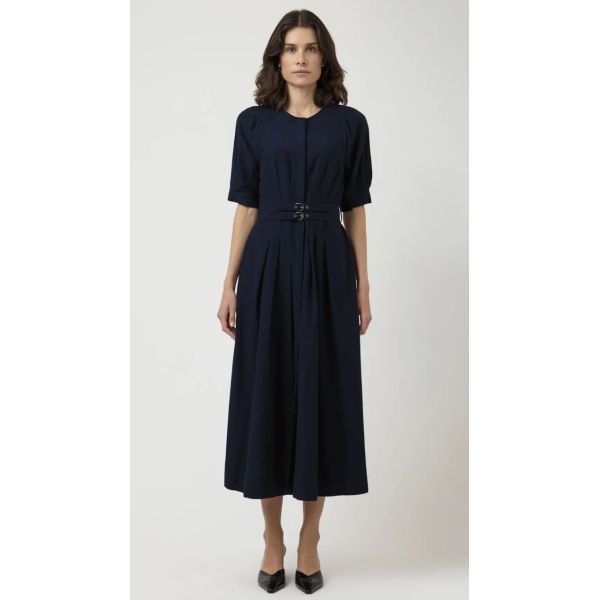Maruma 2/4 Long Dress - Navy Blazer 