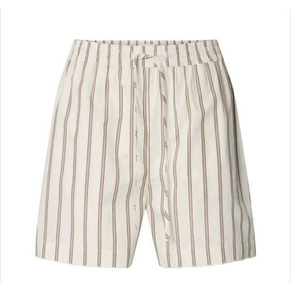 Gina Relaxed Crochet Edge Shorts - Etherea Stripe 