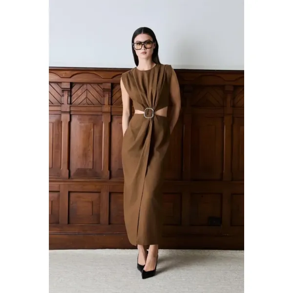 Riviera Dress - Chestnut Brown 