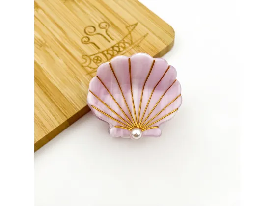 H&aring;rklype - Skjell, Lilla/rosa