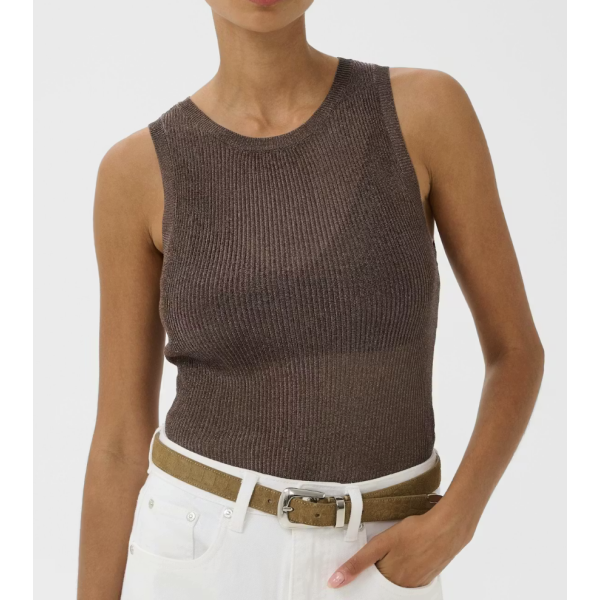 Silvi Top - Deep Brown Metallic 