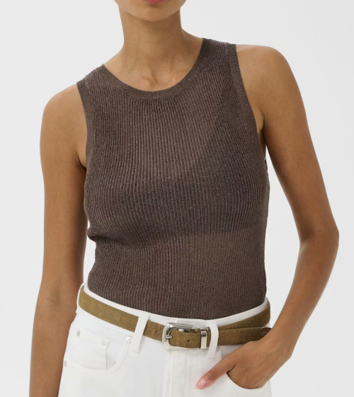 Silvi Top - Deep Brown Metallic 