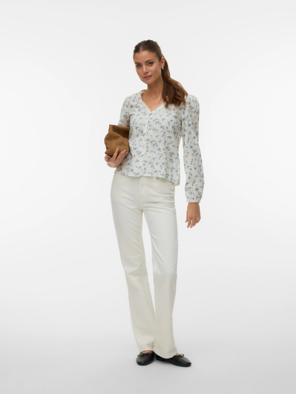 VMAYA SOFIA LS V-NECK TOP WVN - Image 4