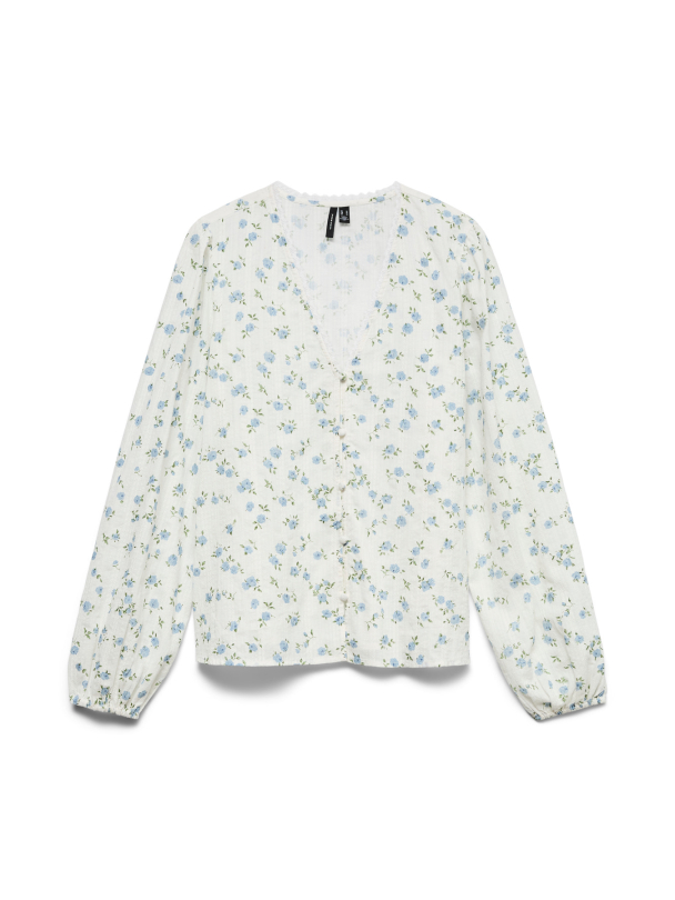 VMAYA SOFIA LS V-NECK TOP WVN - Image 1