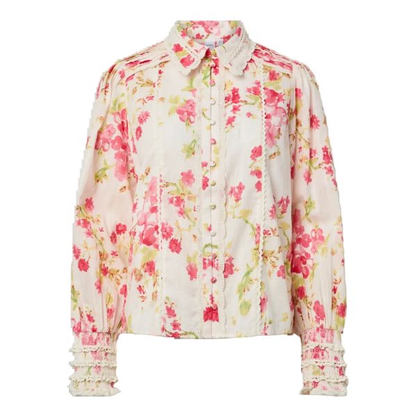 Somelli Shirt - Birch/Red Flower 