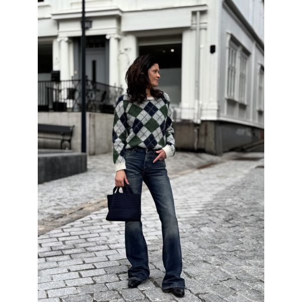 Fiona Argyle Navy/Ivy Green