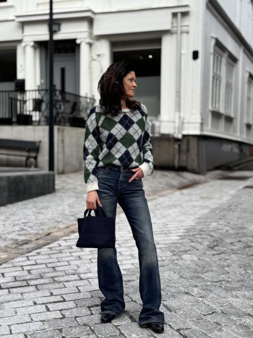 Fiona Argyle Navy/Ivy Green