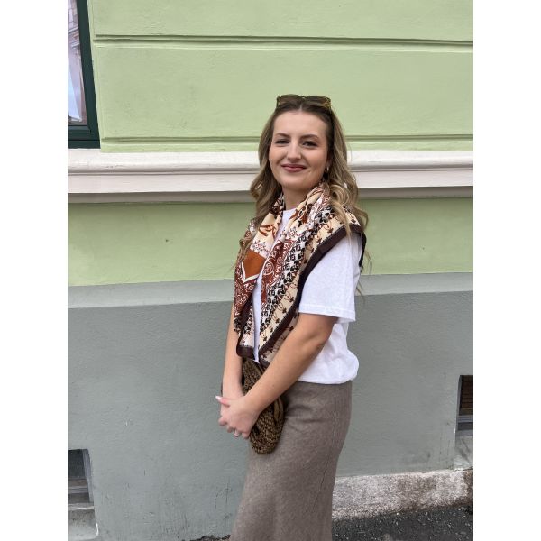 Bandana 90 Poly Brun