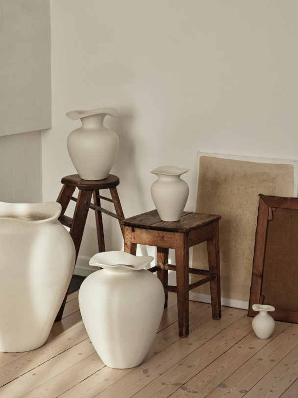 Florentina Hvit Vase M  - Image 3