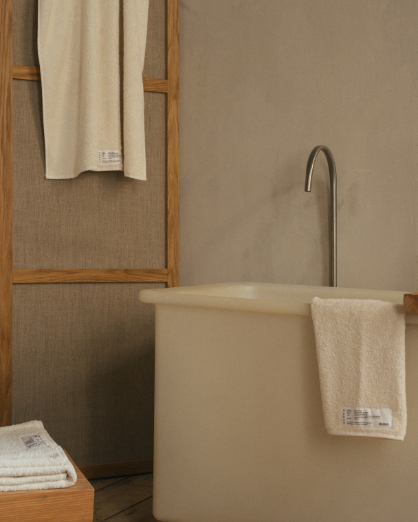 Heavy Towel Badehåndkle - Benhvit - Image 3