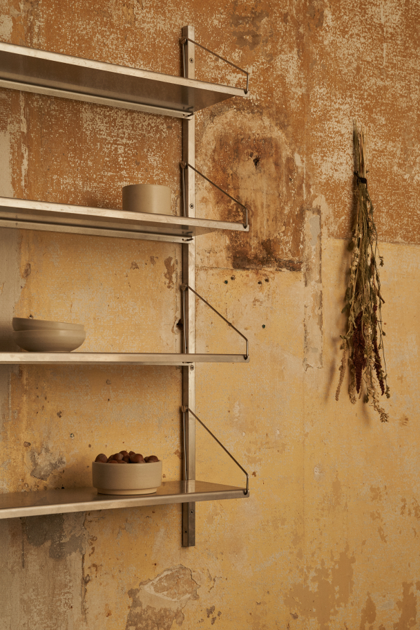 Shelf Library Dobbel Skrivebordsseksjon - Rustfritt stål - Image 2