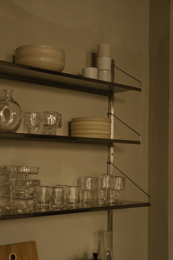 Shelf Library Dobbel Skrivebordsseksjon - Rustfritt stål - Image 3