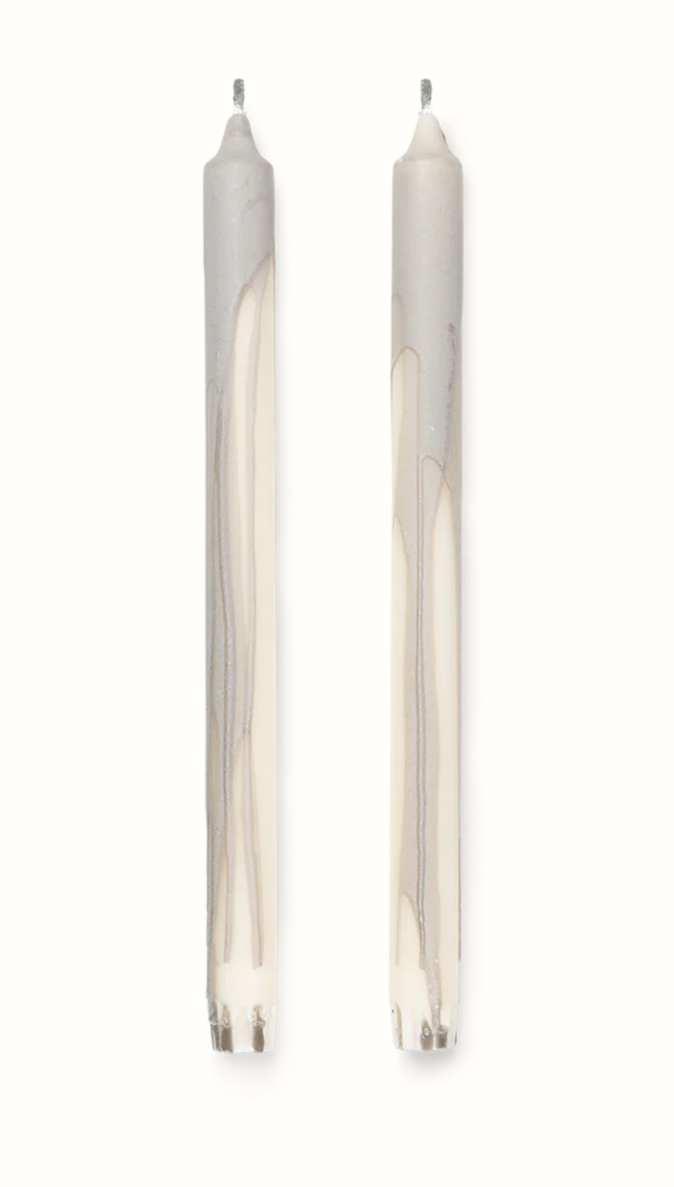 2 stk Dryp lys - Varm Grå - Image 1