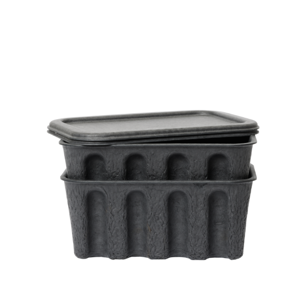 2 stk Paper Pulp Box Small - Kullgrå - Image 1