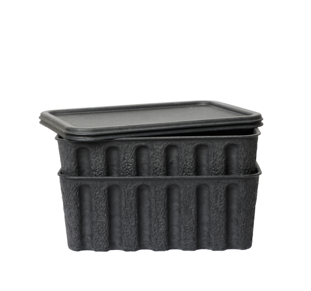 2 stk Paper Pulp Box Large - Kullgrå - Image 1