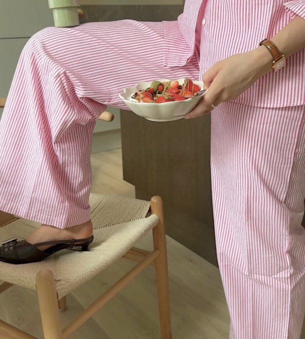 Sienna Pant - Pink Seersucker - Image 2