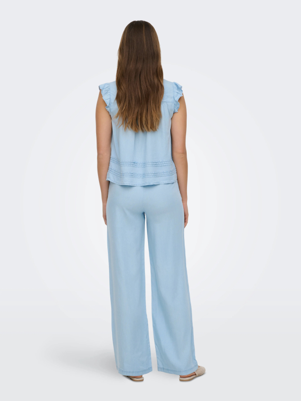 ONLCHARIS LIFE SL TIE NECK TOP WVN CC - Image 2