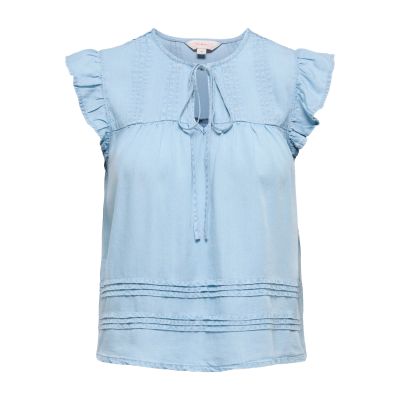 ONLCHARIS LIFE SL TIE NECK TOP WVN CC